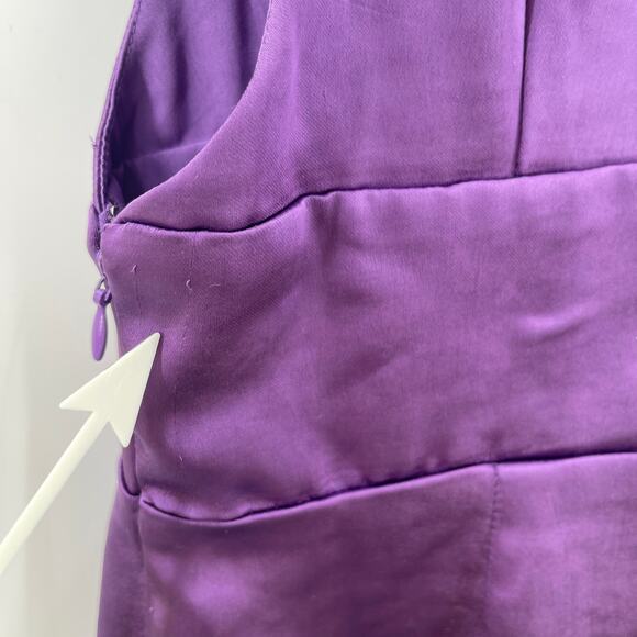 ENDLESS ROSE Dress Size Large NWT Boutique Ethel Purple Satin Cut Out Bodycon - Picture 11 of 16